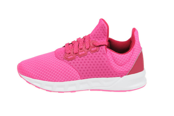 粉色女式运动，跑鞋，孤立在白色背景上素材图片