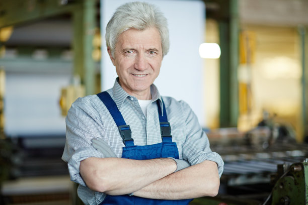 工厂车间快乐成功的领班图片下载