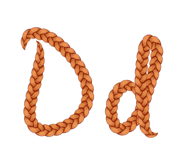 辫子的头发字体图片下载