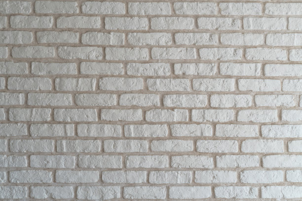 用白色灰泥装饰的砖墙图片下载