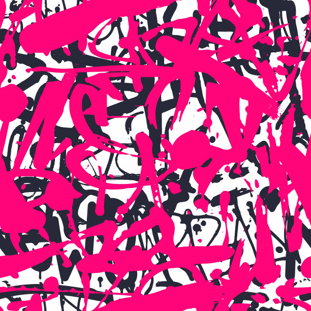 矢量涂鸦无缝图案与抽象彩色明亮t素材图片