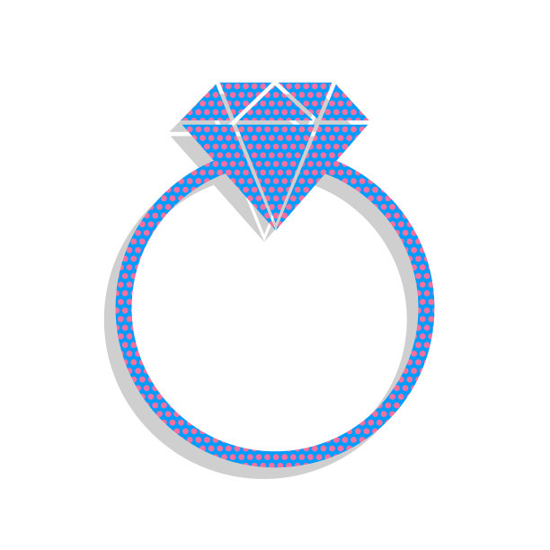 钻石标志说明。向量。霓虹蓝色图标与仙客来图片下载