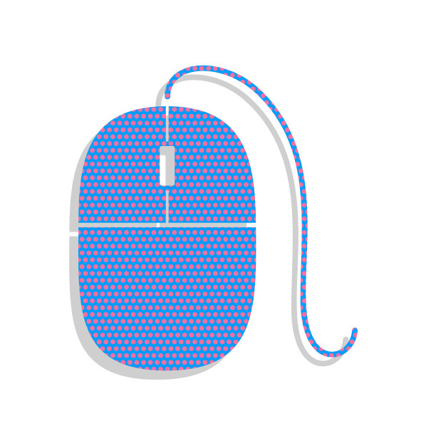 鼠标标志说明。向量。霓虹蓝色的图标与仙客来宝图片下载