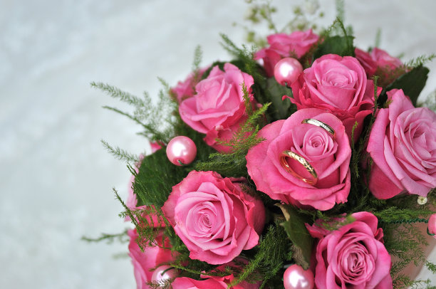 婚礼花束的特写图片下载