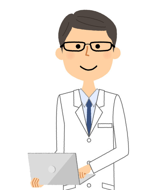 穿白大褂的男人，手提电脑图片下载