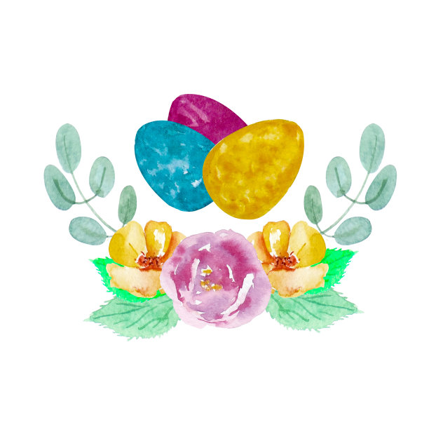 水彩插图上的白色背景图片下载