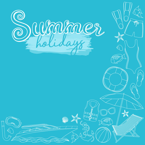 海滩暑假图片下载