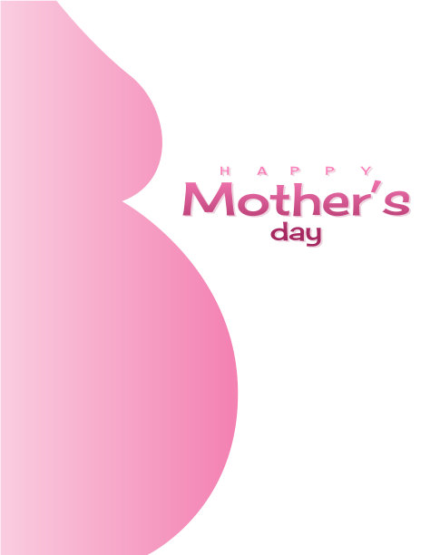 孕妇为母亲节，风格化矢量图片下载