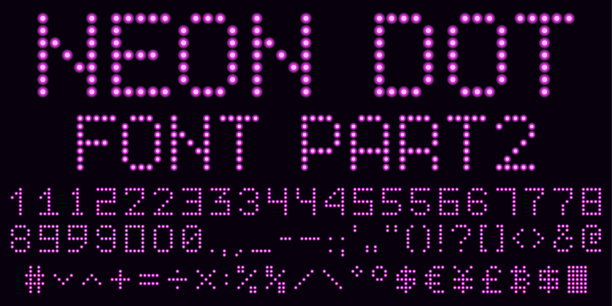 紫色霓虹点字体，第2部分图片下载