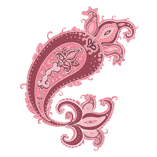 佩斯利。少数民族饰品。矢量插图孤立图片下载