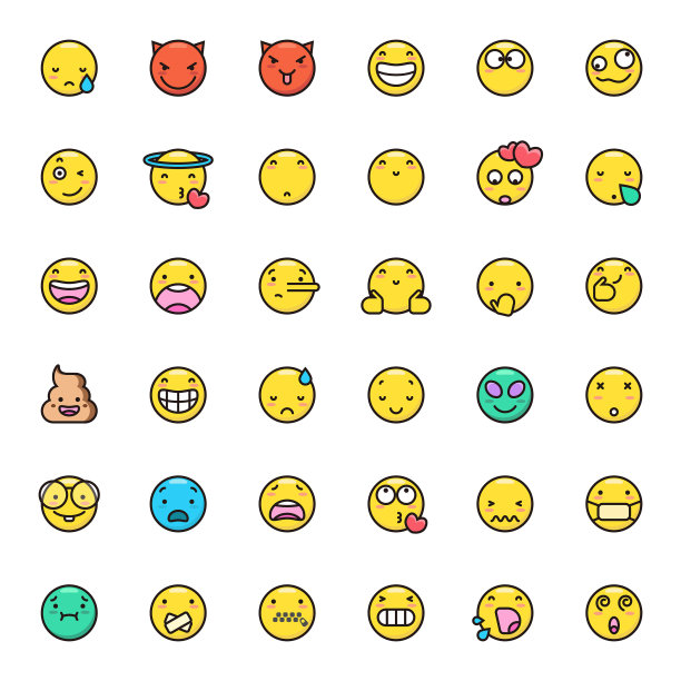 可爱多彩的表情包2图片下载