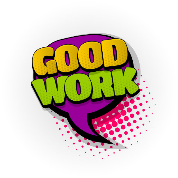 干得好，漫画书文字，流行艺术图片下载