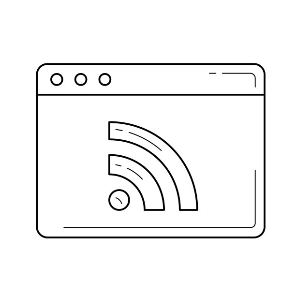 RSS线条图标图片下载