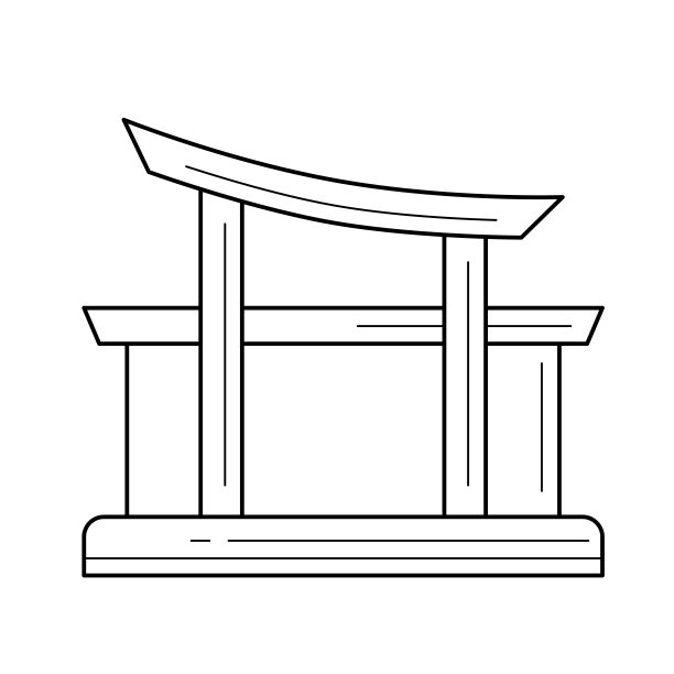 旅游地标线图标图片下载