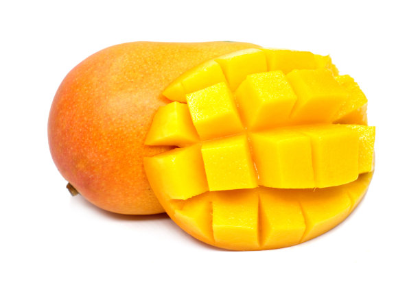 白色背景上的芒果图片下载