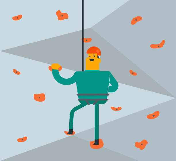 一个在室内攀岩的白人图片下载