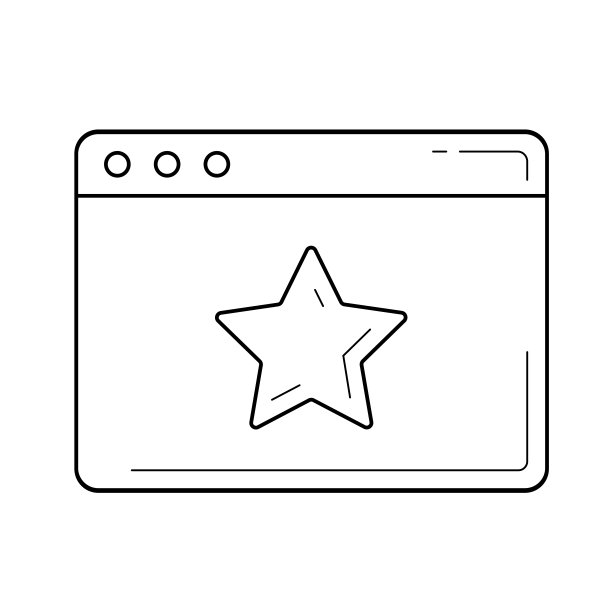 星标页面线条图标图片下载