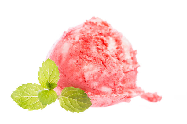冰淇淋:一个球夏天草莓冰淇淋图片下载