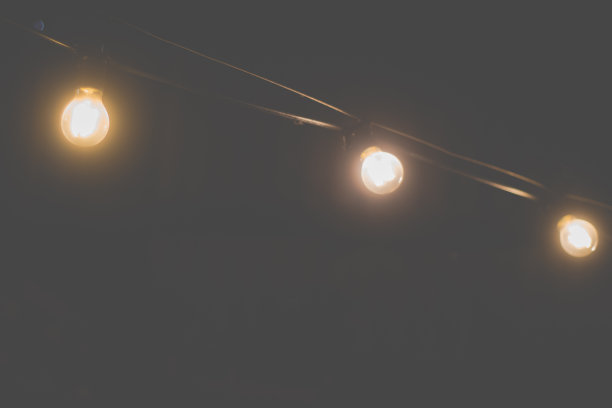 背景图像字符串灯泡与复制空间图片下载