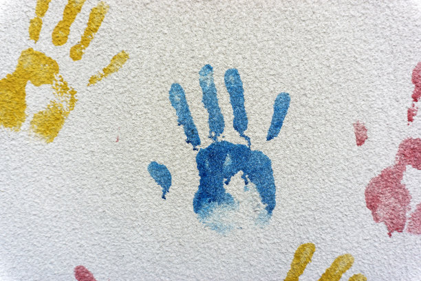 儿童彩色手印图片下载