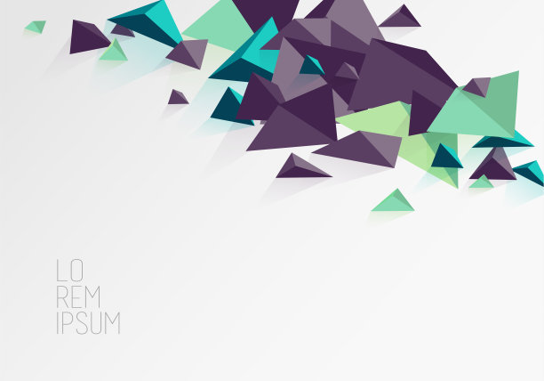 使用多边形对象的抽象设计模板。图片下载