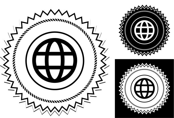 环球线框的图标图片下载