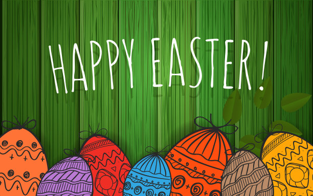 复活节贺卡快乐。向量的海报图片下载