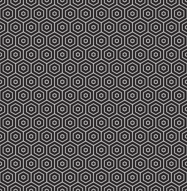 无缝几何六边形蜂窝图案图片下载