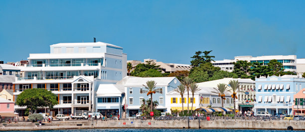 汉密尔顿百慕大海滨和前街的生意图片下载