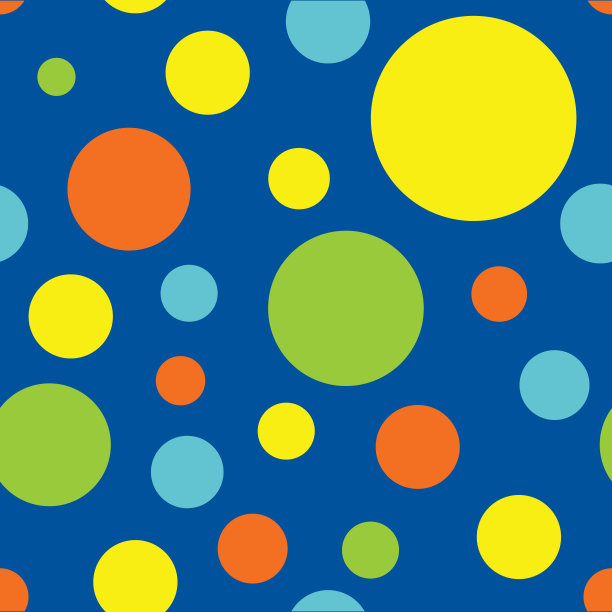 无缝彩色圆点花纹背景图片下载
