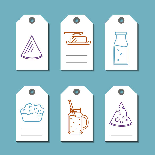 乳制品销售徽章套装图片下载