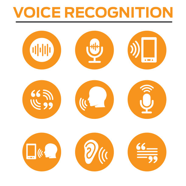 带有声波图像的画外音或语音命令图标图片下载