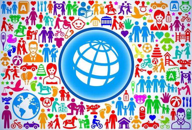 全球家庭和父母矢量图标模式图片下载