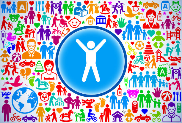 简笔画家庭和父母矢量图标模式图片下载