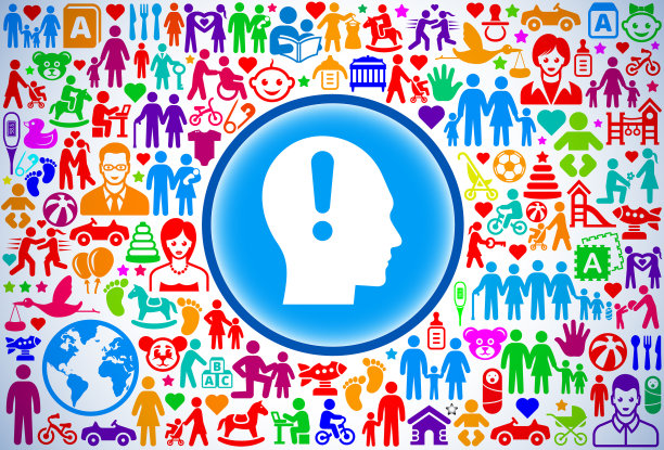 注意，家长和父母矢量图标模式图片下载