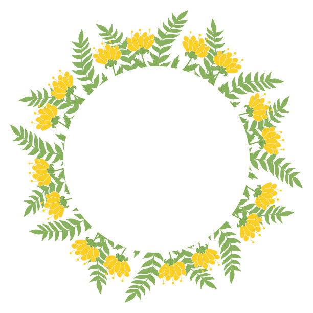 漂亮的复活节花环。优雅的花架手绘。为请柬、婚礼或贺卡设计素材图片