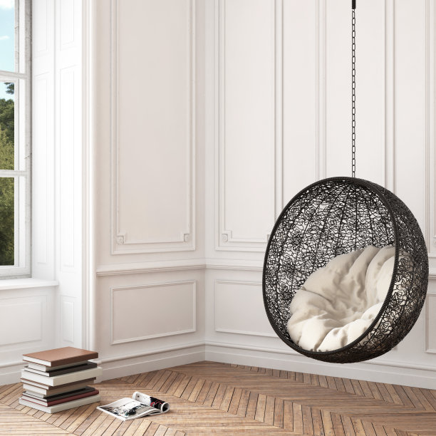 现代室内与垂椅背景模板图片下载