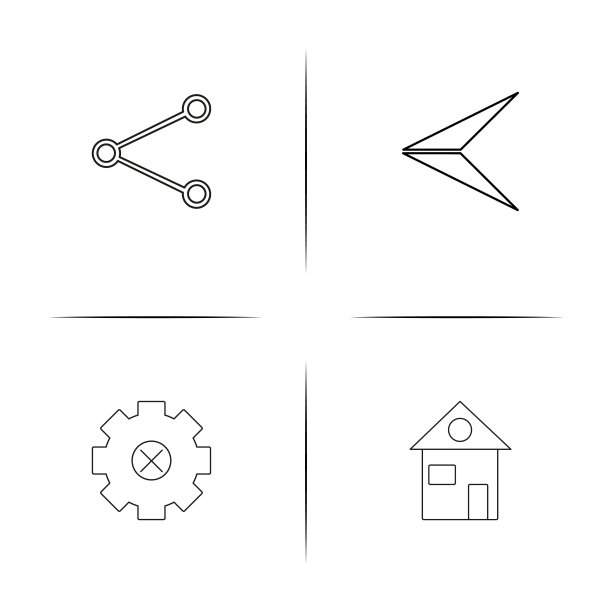 界面简约线性图标集矢量图标图片下载
