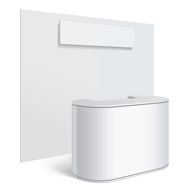 白色接待处或服务台。图片下载