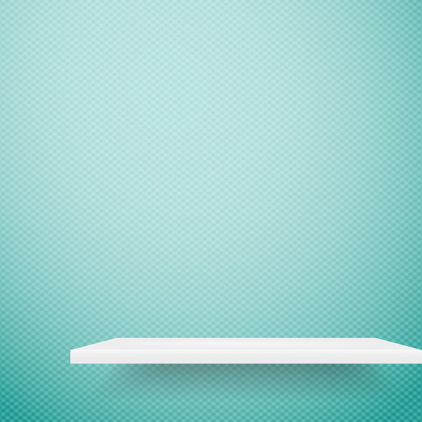 在房间的空方墙上，有一束光从顶部照下来。三维渲染图片下载