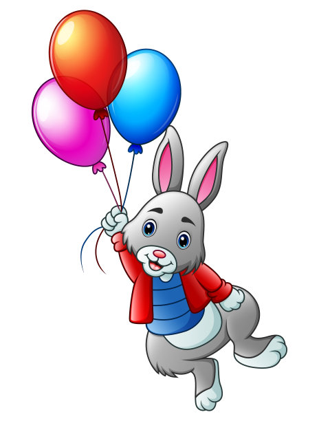 三个快乐的卡通装饰复活节彩蛋在田野图片下载