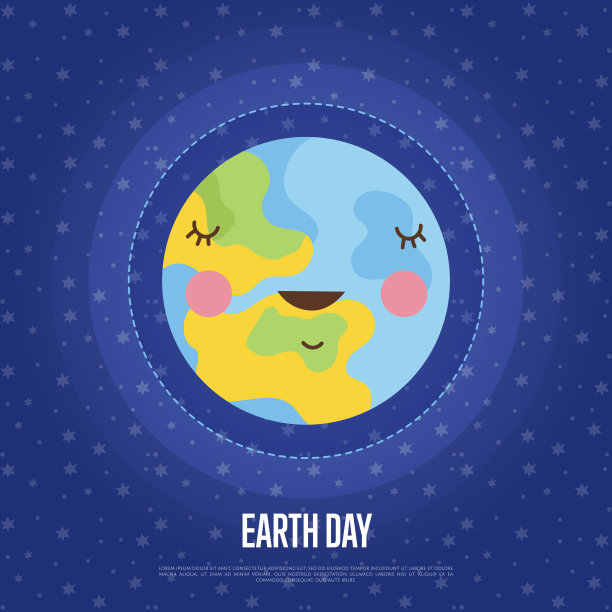 地球日卡通矢量网络横幅素材图片