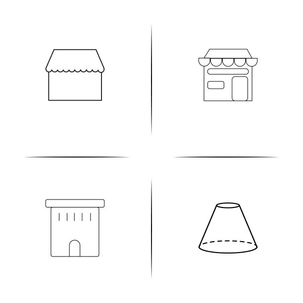 建筑施工线性图标集矢量图图片下载