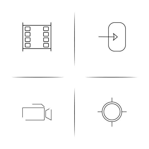 界面简约线性图标集矢量图标图片下载