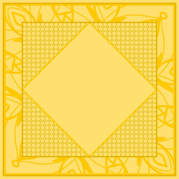 装饰框架设计与蕾丝元素。矢量插图。图片下载