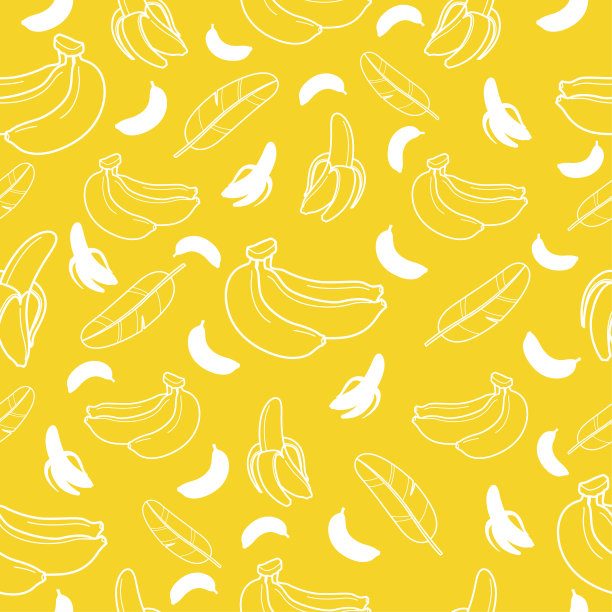 香蕉水果无缝模式背景矢量格式图片下载