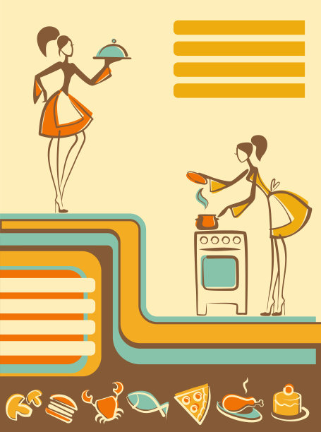 复古风格的烹饪背景图片下载