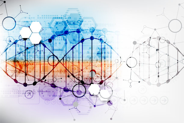 科学模板，DNA分子背景。图片下载
