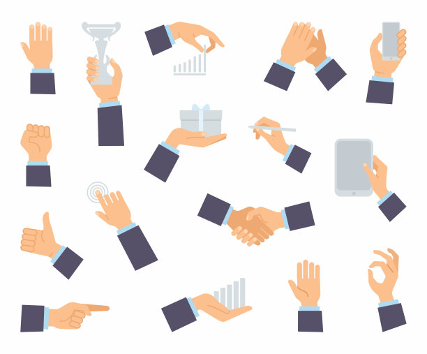 的手。平商业符号图片下载