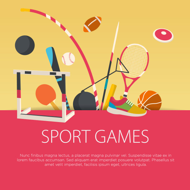 平面设计运动概念。矢量插图。图片下载